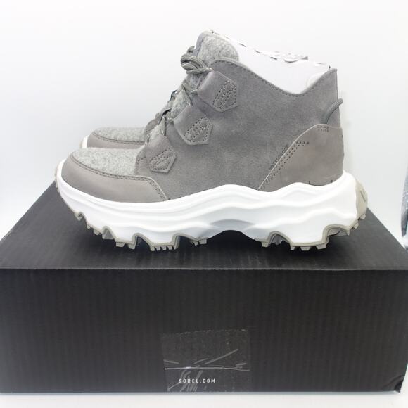 NEW Sorel Women's 6 Kinetic Breakthru Caribou Sneaker Boots Quarry Gray - Picture 3 of 10